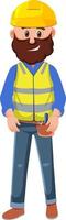 A contractor job cartoon character on white background vector