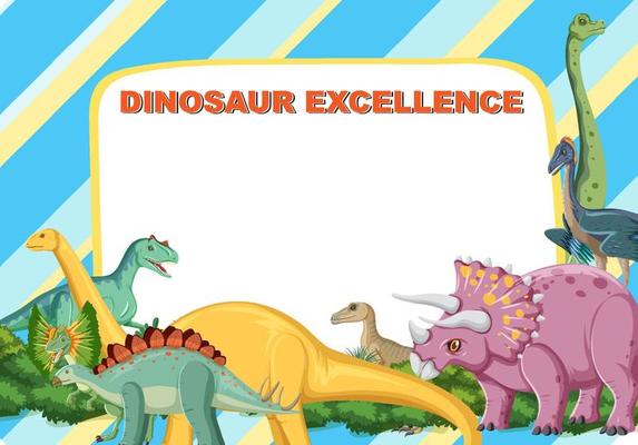 Banner design with dinosaurs