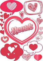 Valentine theme with many hearts vector