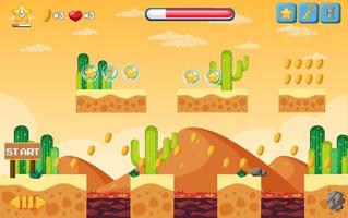 A game template desert background vector