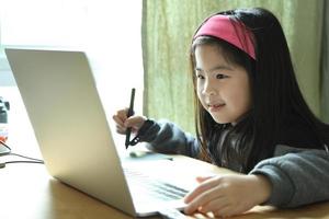 Kid with Laptop photo