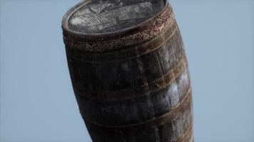 classic old rusted wooden barrel video