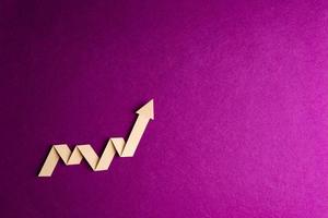 rising arrow, representing business growth photo