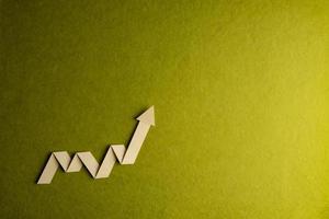 rising arrow, representing business growth photo