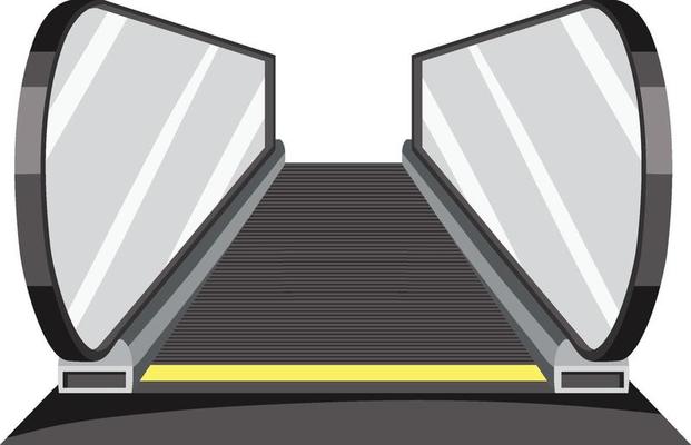 Front view of moving walkway