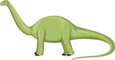 dinosaurio aptosaurus sobre fondo blanco vector