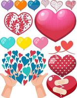 Valentine theme with many hearts vector