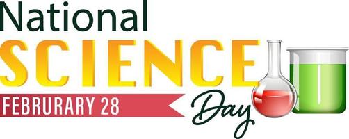 National Science day poster design vector