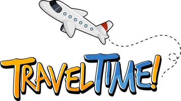 Travel Time typography design vector