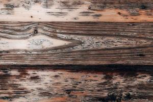 Wood texture background, weathered brown plank from barn photo