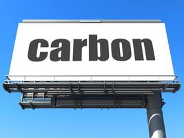 palabra de carbono en cartelera foto