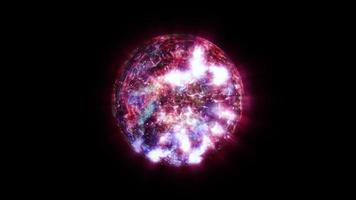 Bola de esfera de energía multicolor de bucle sin fisuras abstracta video