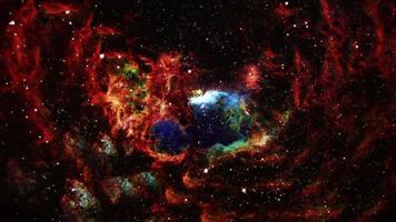 ngc 6357 la nebulosa de la langosta. vuelo espacial