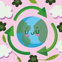 save the planet protection vector