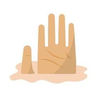 hand showing five fingers vector