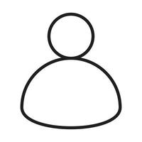 avatar line icon vector