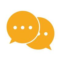 speech bubbles flat icon vector