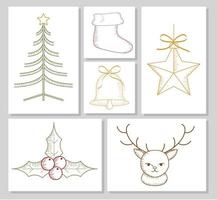 merry christmas cards vector