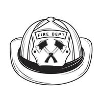 firefighter helmet with axes vector