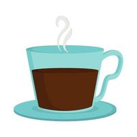 coffee cup with steam vector