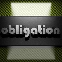 obligation word of iron on carbon photo