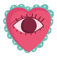 ojo dentro del corazón vector