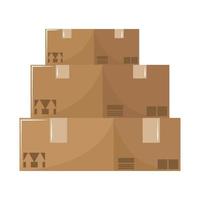 stack of boxes vector