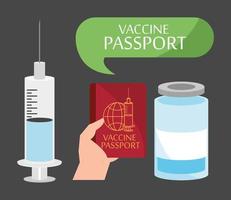 pasaporte sanitario de vacunas vector