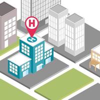 isometric hospital location vector