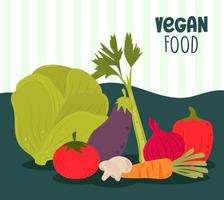 vegan food fresh vector