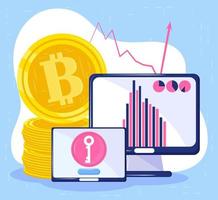 cryptocurrency bitcoin security vector