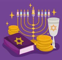 hanukkah jewish memorial vector