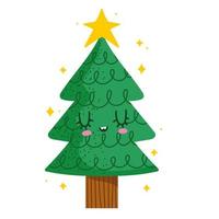 christmas cute tree vector