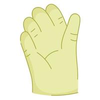 green hand cartoon vector