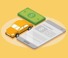 car insurance contract vector