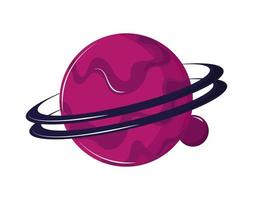 space planet cartoon vector