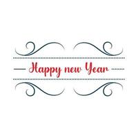 happy new year lettering vector