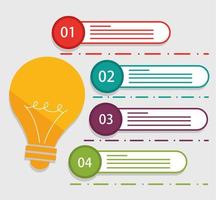 proceso creativo infográfico vector