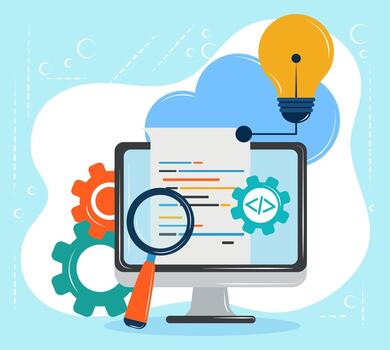 análisis de desarrollo web vector