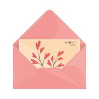 open envelope and letter vector