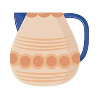 ceramic pitcher utensil vector