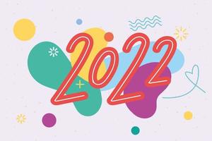 2022 year and paint vector