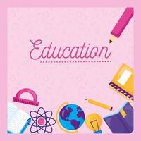 Education icon set vector