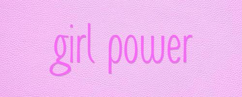 pink girl power banner or header photo