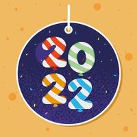 new year confetti in tag vector