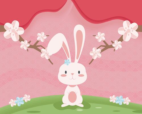 rabbit and trees branches