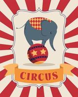 cartel de elefante de circo