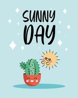 sunny day poster vector