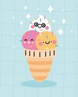 ice cream kawaii poster