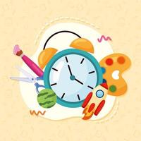 reloj y suministros vector